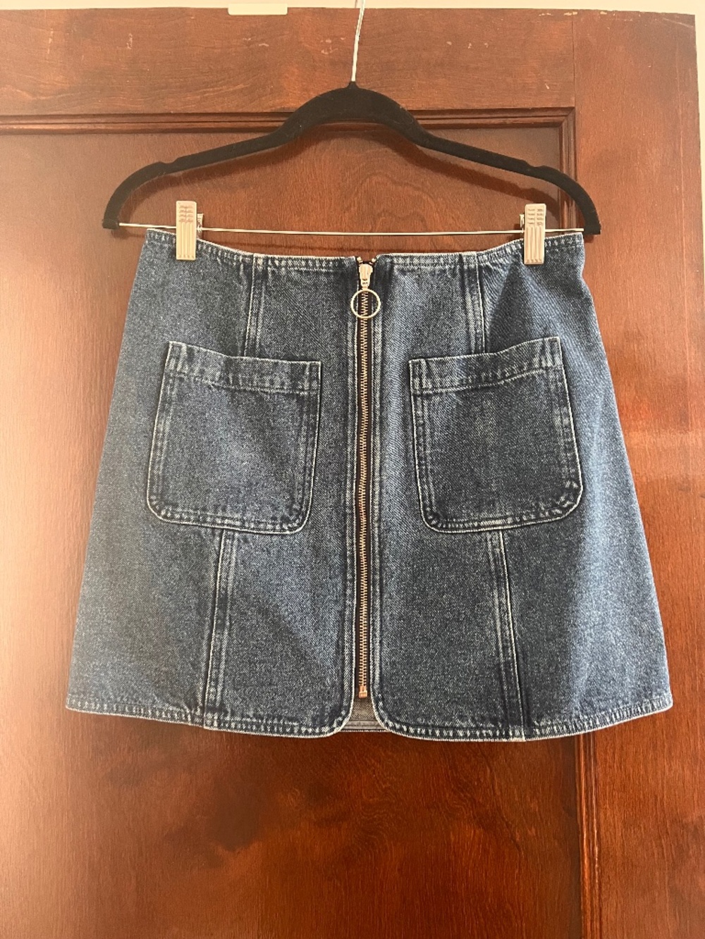 NWT Sezane Fox Skirt in Blue Size 6 (38FR)